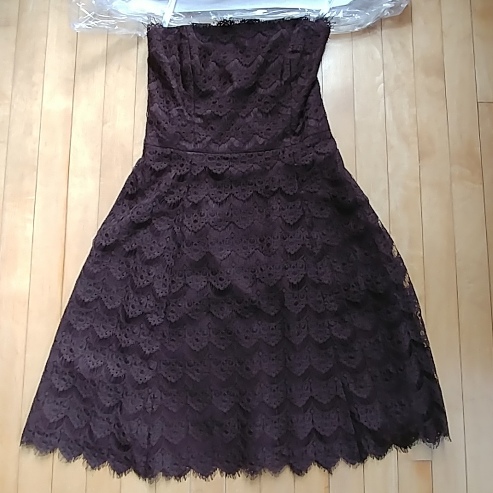 Shoshanna chocolate brown strapless dress